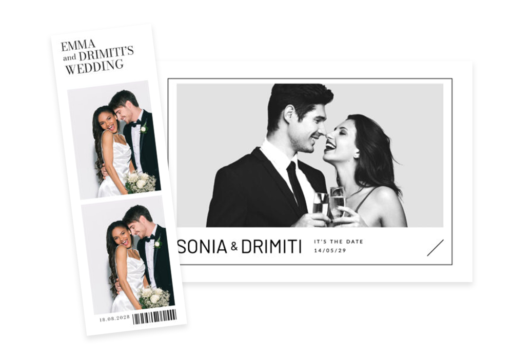 Personalized photo booth print designs